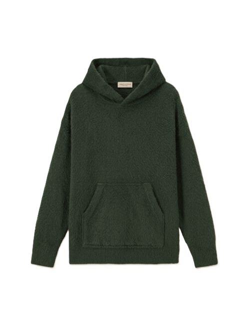 Felpa brushed con cappuccio Roberto Collina | 263MYB4530725 VERDE BOSCO
